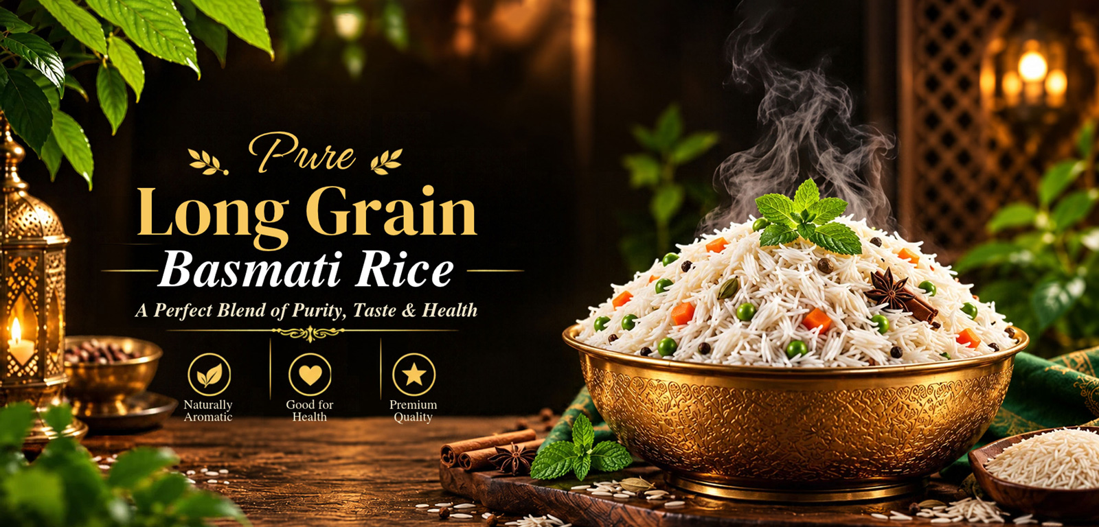 Yashomati Premium Basmati Rice Banner